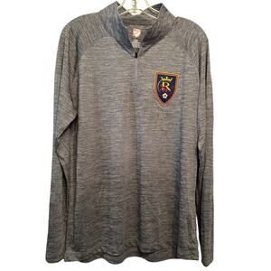 Real Salt Lake Soccer MLS 1/4 Zip Gray Men’s Size Large Fanatics